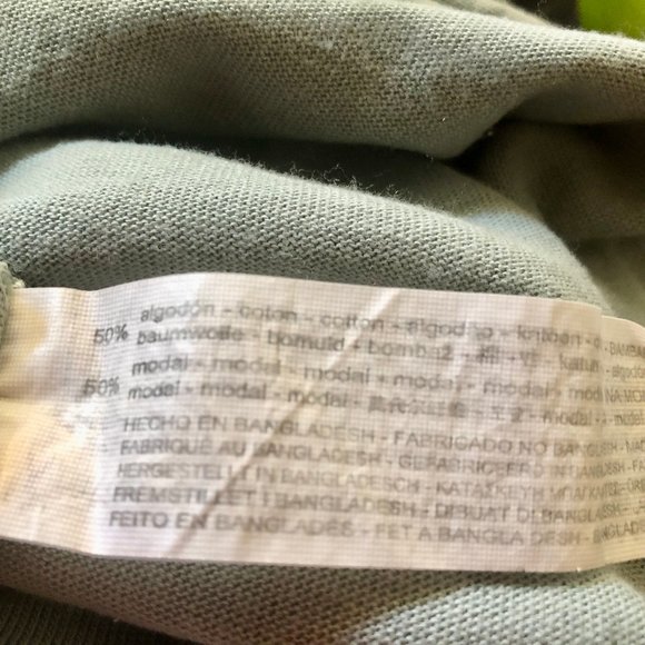 Zara Green T-shirt Tunic Sleeveless Swing Dress Knit Midi Pockets - Picture 8 of 16